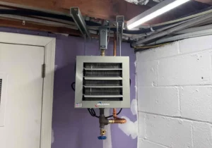 Space heater in residential home in Hillsdale, NJ.